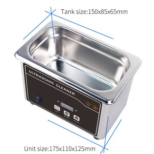 0.8L Degas portable household ultrasonic jewelry cleaner with digital timer