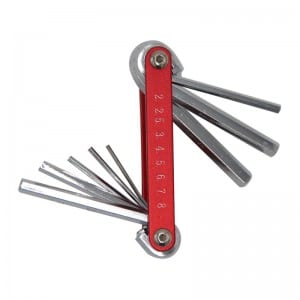 JC1312 8Pcs Aluminum Folding Hex Key Set