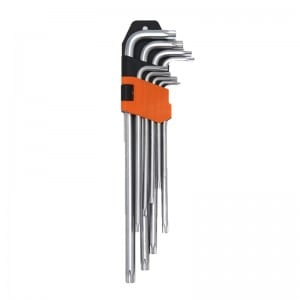 JC1309 9Pcs Long Arm TORX Hex Key Set