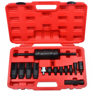 JC9141  14pcs Auto Diesel Engine Fuel Injector Common Rail Adaptor Injector Puller Extractor Set Slide Hammer Removal Tool Kit